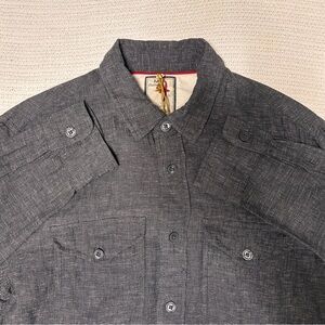 Relwen Men’s size medium Salt & Dune linen work shirt Button-Up school office